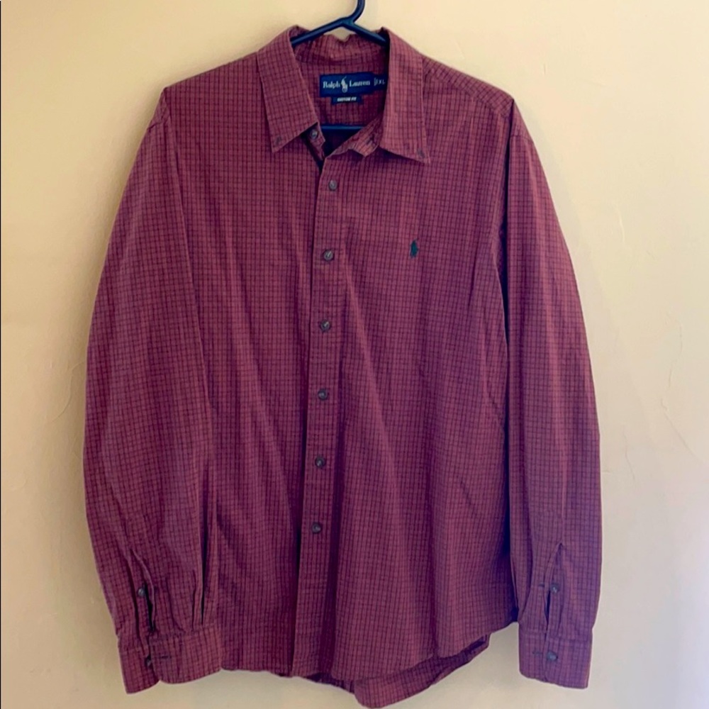 Red Check Button Down Shirt